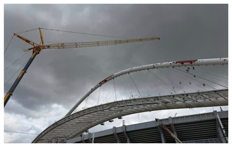 Κωνσταντίνος Χαλιορής: «Σε πλήρη εξέλιξη τα έργα στο στέγαστρο Καλατράβα του ΟΑΚΑ»