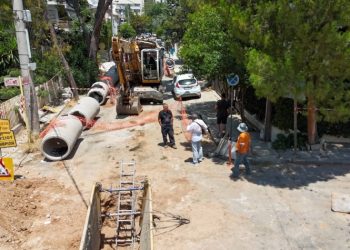 Αγία Φιλοθέη Αμαρουσίου: Σε εξέλιξη τα αντιπλημμυρικά στη συμβολή Ιπποκράτους και Ερυθρού Σταυρού