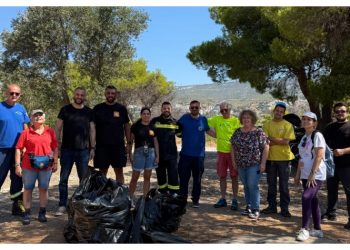 Εθελοντική δράση καθαρισμού του Δάσους Αγίου Θεοκλήτου παρουσία Γ. Πισιμίση