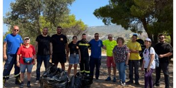 Εθελοντική δράση καθαρισμού του Δάσους Αγίου Θεοκλήτου παρουσία Γ. Πισιμίση