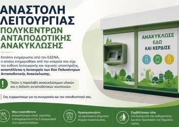 Αναστολή λειτουργίας των Πολύκεντρων Ανταποδοτικής Ανακύκλωσης