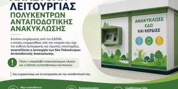 Αναστολή λειτουργίας των Πολύκεντρων Ανταποδοτικής Ανακύκλωσης