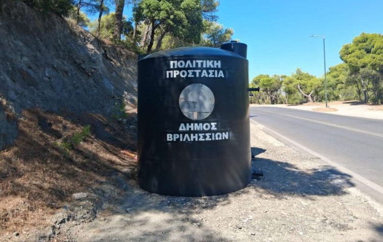 δεξαμενές πυρόσβεσης περιμετρικά του δάσους των Άνω Βριλησσίων