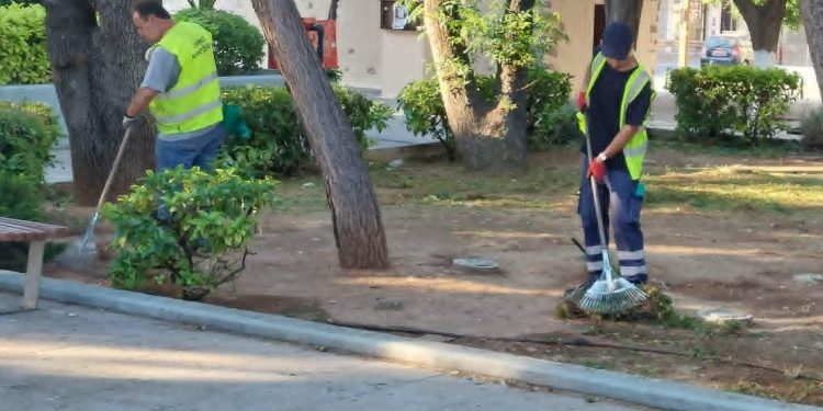 Δήμος Αμαρουσίου: Καθαρισμός και συντήρηση πρασίνου στις οδούς Νερατζιωτίσσης, Αγίων Αναργύρων, 28ης Οκτωβρίου και στο Ζεκάκειο