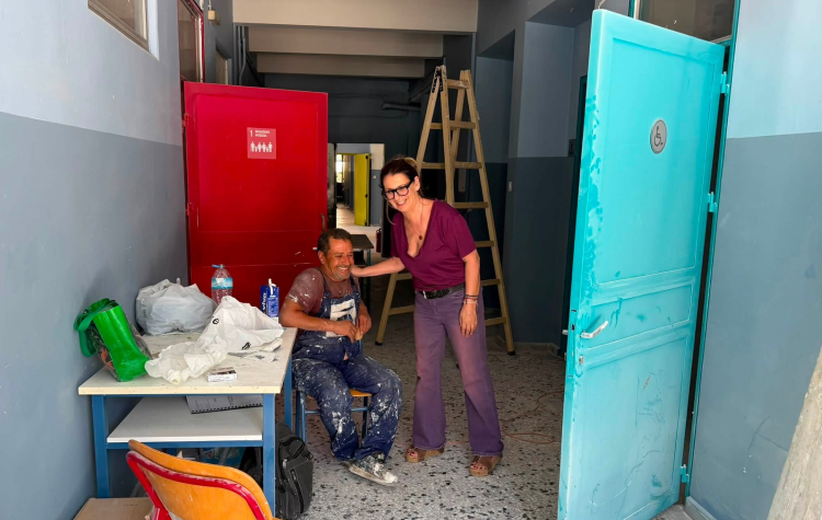 Eνημέρωση έργων στα σχολεία του Χαλανδρίου από την αντιδήμαρχο Έλενα Χριστούλη