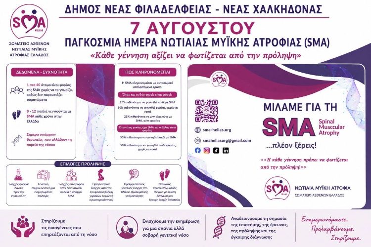 Συμμετοχή του Δήμου στην Παγκόσμια Ημέρα Νωτιαίας Μυϊκής Ατροφίας