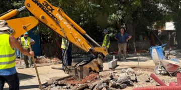 Σε πλήρη εξέλιξη τα έργα ανάπλασης στην οδό Σ. Βενιζέλου
