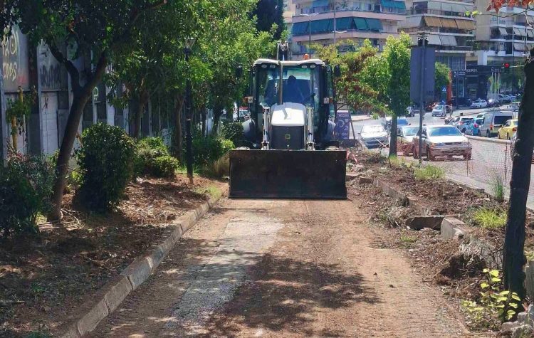 Ξεκίνησε η ανάπλαση της Λ. Δεκελείας στη Νέα Χαλκηδόνα!