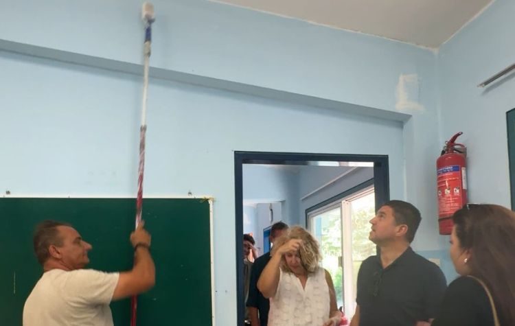Τις εργασίες αναβάθμισης στα σχολεία της Αγίας Παρασκευής επιτήρησε ο Γ. Μυλωνάκης